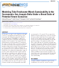 Cover page: Modeling Tidal Freshwater Marsh Sustainability in the Sacramento–San Joaquin Delta Under a Broad Suite of Potential Future Scenarios