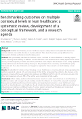 Cover page: Benchmarking outcomes on multiple contextual levels in lean healthcare: a systematic review, development of a conceptual framework, and a research agenda.