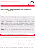 Cover page: Improvements in the South African HIV care cascade: findings on 90‐90‐90 targets from successive population‐representative surveys in North West Province