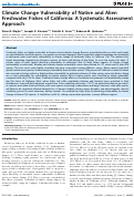 Cover page: Climate Change Vulnerability of Native and Alien Freshwater Fishes of California: A Systematic Assessment Approach