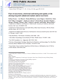 Cover page: Fear of recurrence, emotional well-being and quality of life among long-term advanced ovarian cancer survivors