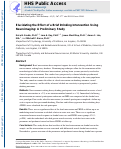 Cover page: Elucidating the Effect of a Brief Drinking Intervention Using Neuroimaging: A Preliminary Study.