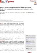 Cover page: Impact of the Novel Prophage ϕSA169 on Persistent Methicillin-Resistant Staphylococcus aureus Endovascular Infection