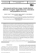 Cover page: Movement and home range of pink abalone Haliotis corrugata: implications for restoration and population recovery