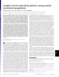 Cover page: Complex larval connectivity patterns among marine invertebrate populations