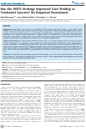 Cover page: Has the DOTS Strategy Improved Case Finding or Treatment Success? An Empirical Assessment