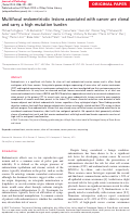 Cover page: Multifocal endometriotic lesions associated with cancer are clonal and carry a high mutation burden