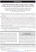 Cover page: Long-Term Prognosis After Coronary Artery Calcium Scoring Among Low-Intermediate Risk Women and Men