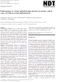 Cover page: Disintegration of colonic epithelial tight junction in uremia: a likely cause of CKD-associated inflammation