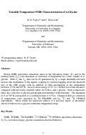 Cover page: Variable Temperature NMR Characterization of α-Glycine