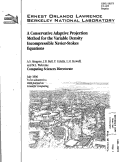 Cover page: A Conservative Adaptive Projection Method for the Variable Density Incompressible Navier-Stokes Equations