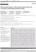 Cover page: Neural representations of the amount and the delay time of reward in intertemporal decision making