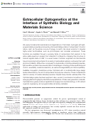 Cover page: Extracellular Optogenetics at the Interface of Synthetic Biology and Materials Science.