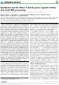 Cover page: Epididymis-specific RNase A family genes regulate fertility and small RNA processing.