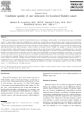 Cover page: Candidate quality of care indicators for localized bladder cancer