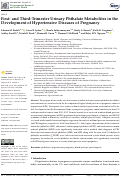 Cover page: First- and Third-Trimester Urinary Phthalate Metabolites in the Development of Hypertensive Diseases of Pregnancy