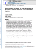 Cover page: Who Disengages From Emotion and When? An EMA Study of How Urgency and Distress Intolerance Relate to Daily Emotion Regulation