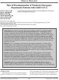 Cover page: Rate of Decompensation of Normoxic Emergency Department Patients with SARS-CoV-2