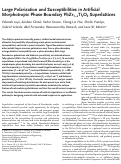 Cover page: Large Polarization and Susceptibilities in Artificial Morphotropic Phase Boundary PbZr1−xTixO3 Superlattices