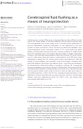 Cover page: Cerebrospinal fluid flushing as a means of neuroprotection.