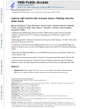 Cover page: Light at night and the risk of breast cancer: Findings from the Sister study.