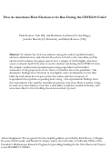 Cover page: Working Paper: How do Americans Want Elections to be Run During the COVID-19 Crisis?