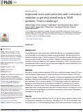 Cover page: Improved costs and outcomes with conscious sedation vs general anesthesia in TAVR patients: Time to wake up?