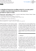 Cover page: A distributed temperature profiling method for assessing spatial variability in ground temperatures in a discontinuous permafrost region of Alaska