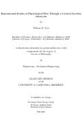 Cover page: Experimental Studies of Physiological Flow Through a Cerebral Saccular Aneurysm