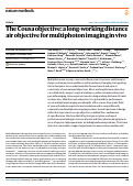 Cover page: The Cousa objective: a long-working distance air objective for multiphoton imaging in vivo.