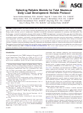 Cover page: Selecting Reliable Models for Total Maximum Daily Load Development: Holistic Protocol