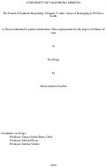 Cover page: The Extent of Southern Hospitality: Hispanic Youths’ Sense of Belonging in El Nuevo South