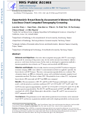 Cover page: Opportunistic Breast Density Assessment in Women Receiving Low-dose Chest Computed Tomography Screening