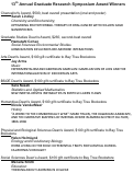 Cover page of Thirteenth Annual Graduate Research Symposium Award Winners, 2017