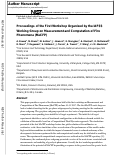 Cover page: Proceedings of the first workshop organized by the IAFSS Working Group on Measurement and Computation of Fire Phenomena (MaCFP)