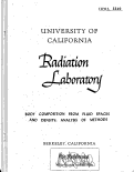 Cover page: BODY COMPOSITION FROM FLUID SPACES AND DENSITY: ANALYSIS OF METHODS