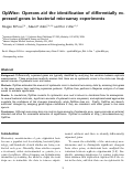 Cover page: OpWise: Operons aid the identification of differentially expressed genes in bacterial 
microarray experiments