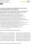 Cover page: A multi-scale comparison of modeled and observed seasonal methane emissions in northern wetlands