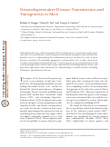 Cover page: Neurodegenerative Disease Transmission and Transgenesis in Mice