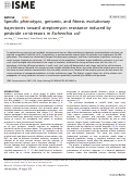 Cover page: Specific phenotypic, genomic, and fitness evolutionary trajectories toward streptomycin resistance induced by pesticide co-stressors in Escherichia coli.