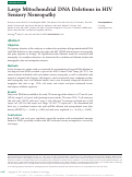 Cover page: Large Mitochondrial DNA Deletions in HIV Sensory Neuropathy