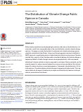 Cover page: The Distribution of Climate Change Public Opinion in Canada.