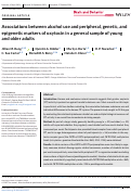 Cover page: Associations between alcohol use and peripheral, genetic, and epigenetic markers of oxytocin in a general sample of young and older adults