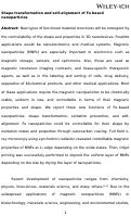 Cover page: Shape transformation and self-alignment of Fe-based nanoparticles