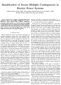 Cover page: Identification of Severe Multiple Contingencies in Electric Power Systems