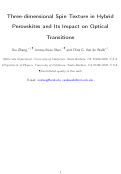 Cover page: Three-Dimensional Spin Texture in Hybrid Perovskites and Its Impact on Optical Transitions