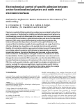 Cover page: Electrochemical control of specific adhesion between amine‐functionalized polymers and noble metal electrode interfaces