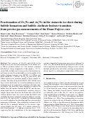 Cover page: Fractionation of O2/N2 and Ar/N2 in the Antarctic ice sheet during bubble formation and bubble–clathrate hydrate transition from precise gas measurements of the Dome Fuji ice core