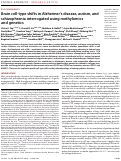 Cover page: Brain cell-type shifts in Alzheimers disease, autism, and schizophrenia interrogated using methylomics and genetics.