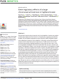 Cover page: Gene regulatory effects of a large chromosomal inversion in highland maize